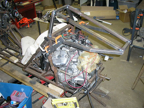 Matus1976's Akira Bike Project - welding the head rest cage